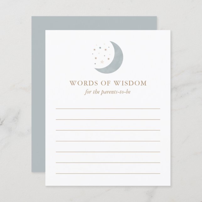 Lámina Consejos para los padres en el juego de Baby Showe (Anverso / Reverso)