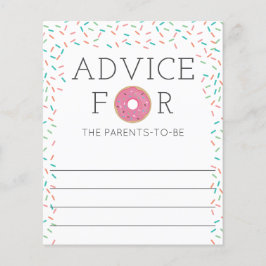 Lámina Consejos para los padres en el juego de Baby Showe