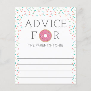 Lámina Consejos para los padres en el juego de Baby Showe