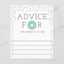 Lámina Consejos para los padres en el juego de Baby Showe