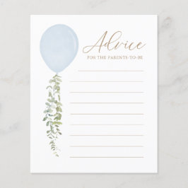 Lámina Consejos para Padres Blue Balloon Baby Shower Game