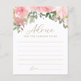 Lámina Consejos para Padres de Juego de Baby Shower Flora