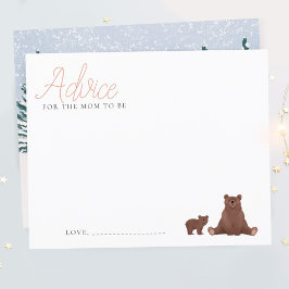 Lámina Consejos Para Que Mamá Sea Winter Bear Baby Shower