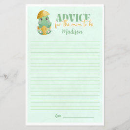 Lámina Consejos personalizados de Dino para el juego de B