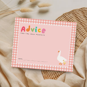 Lámina Consejos rosados para padres Fiesta de bebé Silly