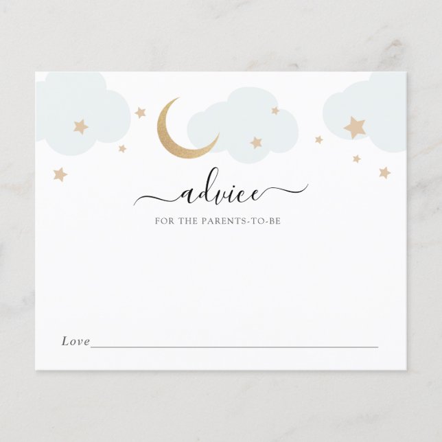 Lámina Consejos sobre el bebé en la luna para los futuros (Anverso)