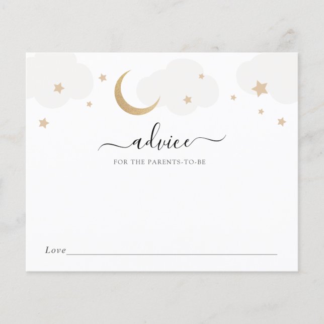 Lámina Consejos sobre el bebé en la luna para los futuros (Anverso)