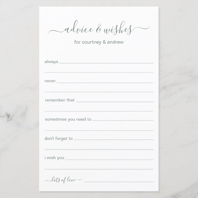 Lámina Consejos y deseos (Anverso)