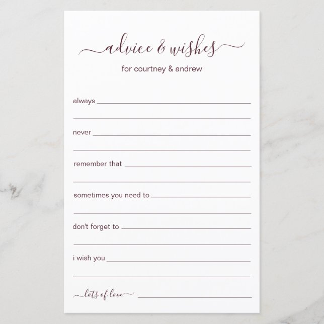 Lámina Consejos y deseos (Anverso)