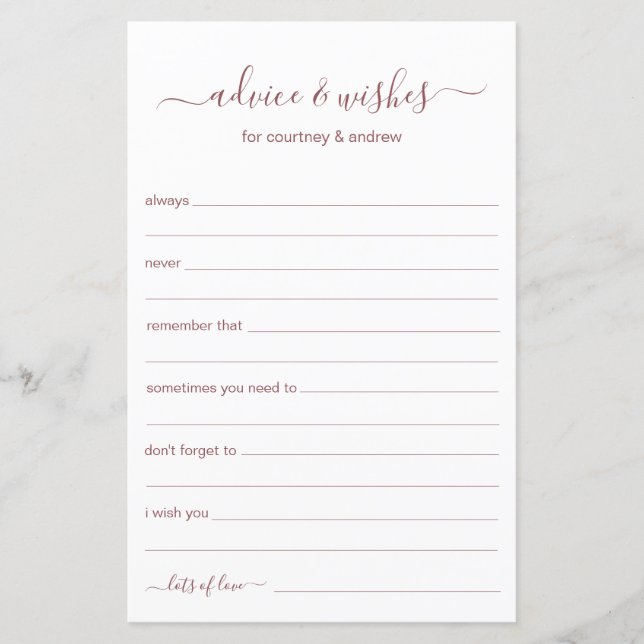 Lámina Consejos y deseos