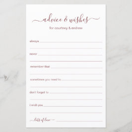 Lámina Consejos y deseos