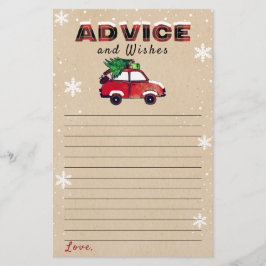 Lámina Consejos y deseos de Baby Shower para navidades