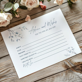 Lámina Consejos y deseos de duchas botánicas azules