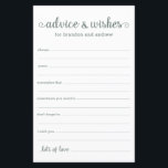 Lámina Consejos y deseos de los Bodas LGBTQ de Eucalyptus<br><div class="desc">Estos sencillos, eucaliptos verdes y blancos, modernos, minimalistas, escritos a mano, las sábanas LGBTQ Advice & Wishes son perfectas para una ducha de novias, una cena de ensayo o un boda para que los huéspedes las rellenen para la pareja feliz. A la gente le encantará tener las indicaciones - hacen...</div>