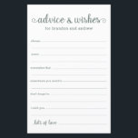Lámina Consejos y deseos de los Bodas LGBTQ de Eucalyptus<br><div class="desc">Estos sencillos, eucaliptos verdes y blancos, modernos, minimalistas, escritos a mano, las sábanas LGBTQ Advice & Wishes son perfectas para una ducha de novias, una cena de ensayo o un boda para que los huéspedes las rellenen para la pareja feliz. A la gente le encantará tener las indicaciones - hacen...</div>