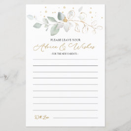 Lámina Consejos y deseos de oliage de oro verde para los