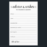 Lámina Consejos y deseos del Boda LGBTQ<br><div class="desc">Este sencillo, mínimo, guión escrito a mano, las sábanas LGBTQ Advice & Wishes son perfectas para tener en su ducha nupcial, cena de ensayo o boda para que los invitados llenen para la feliz pareja. A la gente le encantará tener las indicaciones - hacen tan fácil dejar amables palabras de...</div>