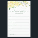 Lámina Consejos y deseos elegantemente LGBTQ floral amari<br><div class="desc">Estos encantadores, florales, LGBTQ, guion manuscrito Las sábanas Advice & Wishes con rosas acuáticos amarillos en la parte superior son perfectos para que los huéspedes de la pareja se duchen de novias, comiencen los ensayos o los bodas se ocupen de ellos. A la gente le encantará tener las indicaciones -...</div>