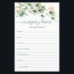 Lámina Consejos y deseos en español<br><div class="desc">Las preciosas sábanas botánicas, escritas a mano, Consejos y Deseos (Consejos y Deseos) con eucalipto acuarela con adornos dorados en la parte superior son perfectas para una ducha de novia, una cena de ensayo o invitados bodas para una pareja feliz. A la gente le encantará tener las indicaciones - hacen...</div>