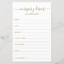 Lámina Consejos y deseos en español