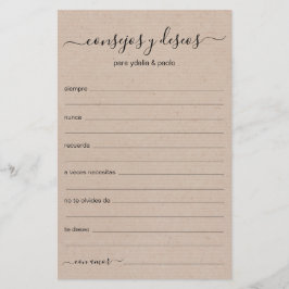 Lámina Consejos y Deseos en español