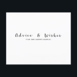 Lámina Consejos y deseos Fiesta de compromiso de boda mod<br><div class="desc">Personaliza para cualquier evento.</div>