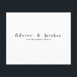 Lámina Consejos y deseos Fiesta de compromiso de boda mod<br><div class="desc">Personaliza para cualquier evento.</div>