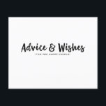 Lámina Consejos y deseos Fiesta de compromiso de boda mod<br><div class="desc">Personaliza para cualquier evento.</div>