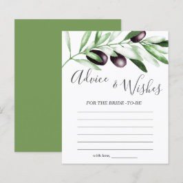 Lámina Consejos y deseos Olive Bridal Shower Game