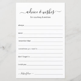 Lámina Consejos y Deseos para Bodas