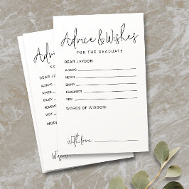 Lámina Consejos y deseos sencillos y modernos para gradua