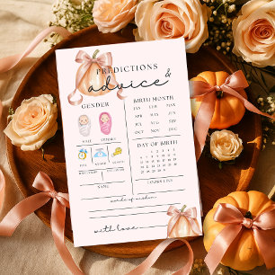 Lámina Consejos Y Predicciones De Baby Shower De Calabaza