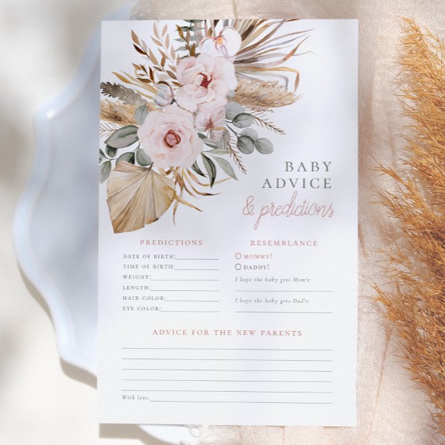 Lámina Consejos y predicciones para Baby Shower Boho de h (Subido por el creador)