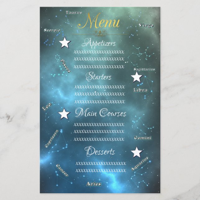 Lámina Constelaciones zoíacas (Anverso)