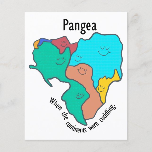 Lámina Continentes Pangea Cudling Multicolor (Anverso)