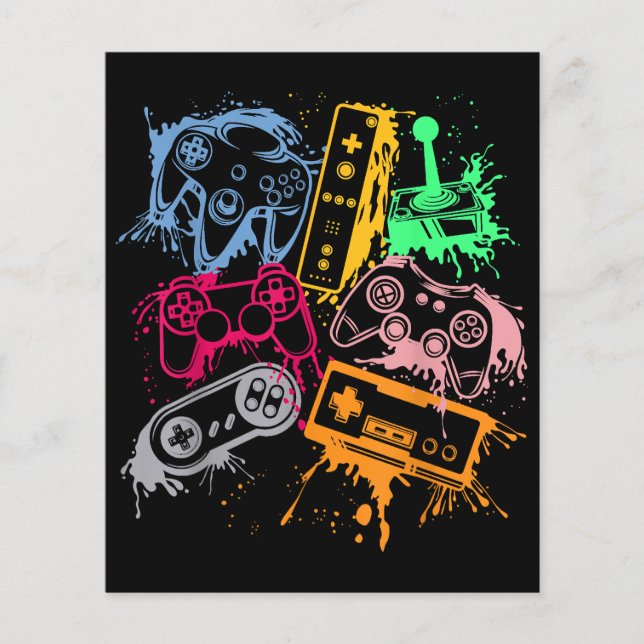 Lámina Control de consola de videojuegos Arco retro 80 de (Anverso)