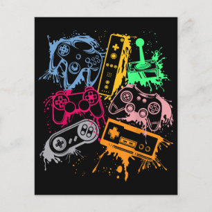 Lámina Control de consola de videojuegos Arco retro 80 de