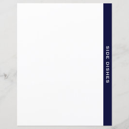 Lámina Cookbook Divider | Armada y blanco | Platos secund