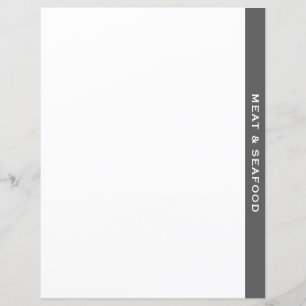 Lámina Cookbook Divider Gris y blanco Carne y marisco