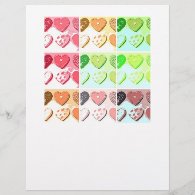 Lámina Cookies del corazón de San Valentín (Anverso)