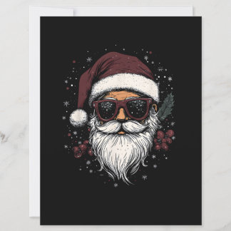 Lámina Cool Santa with Sunglasses Christmas