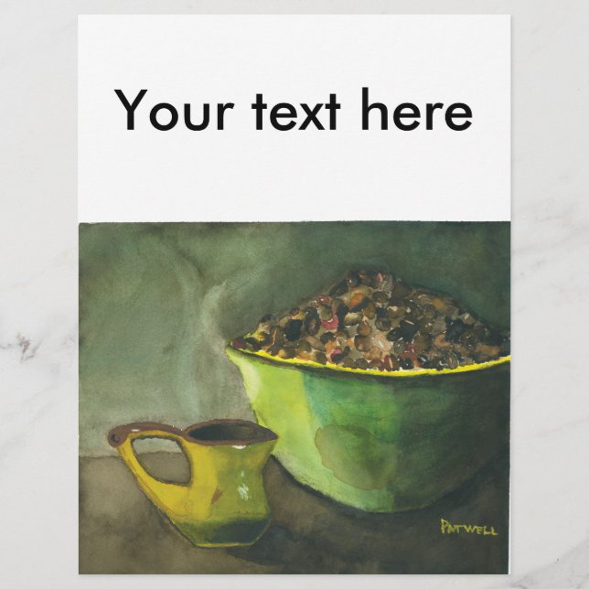 Lámina Copa al vapor de café Bowl frijoles de café (Anverso)