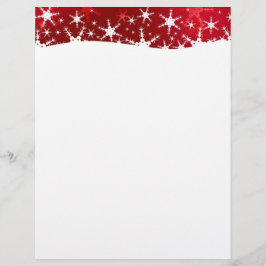 Lámina Copo de Nieve Invernal Rojo de Navidad