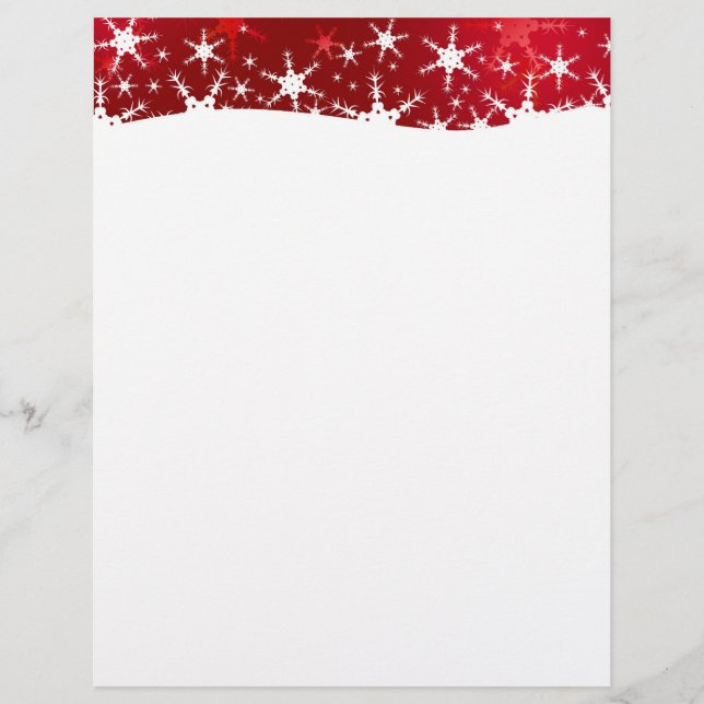 Lámina Copo de Nieve Invernal Rojo de Navidad (Anverso)