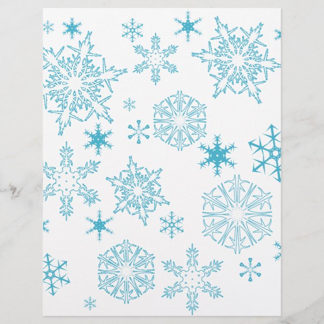 Lámina copos de nieve azules (Anverso)