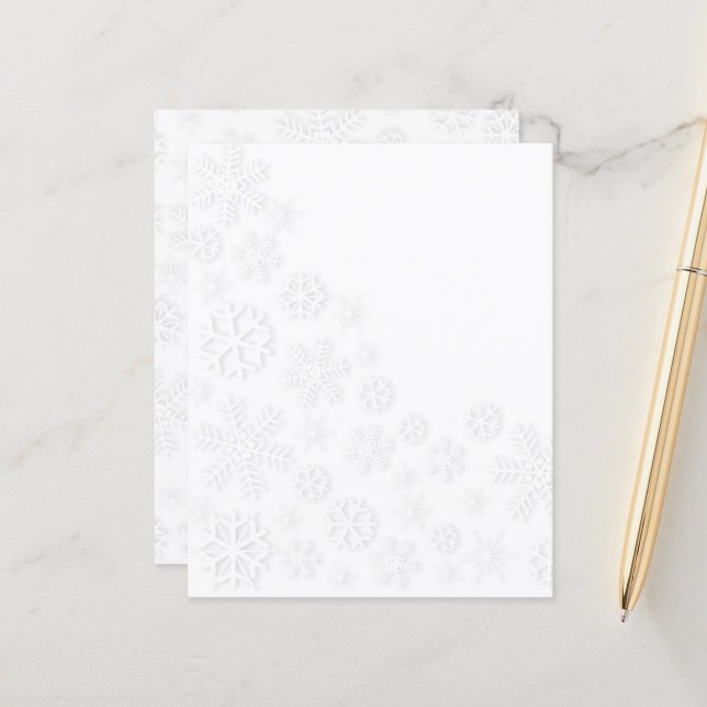 Lámina Copos de nieve blancos (Anverso/Reverso In Situ)