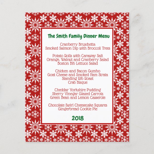 Lámina Copos de nieve de feriado de invierno (Anverso)