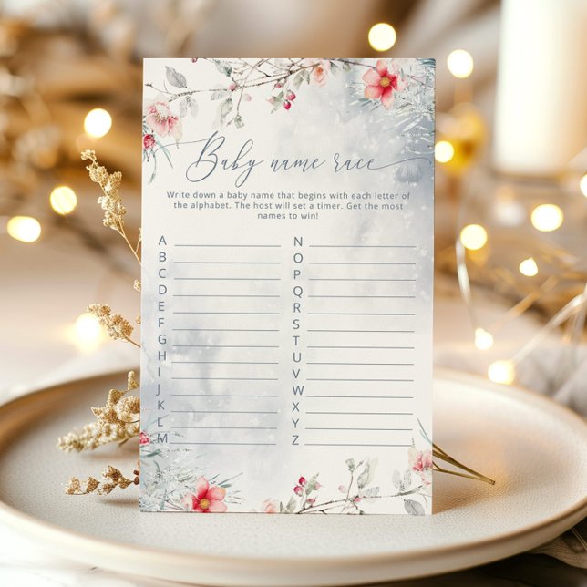 Lámina Copos de nieve de invierno bebé nombre carrera de  (Subido por el creador)