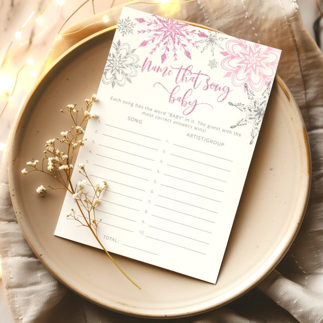 Lámina Copos de nieve rosados Nombre esa canción juego de (Subido por el creador)