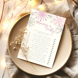 Lámina Copos de nieve rosados que lo dijeron, juego de ma